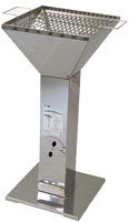 Edelstahlgrill Vulkan 36 mit flachem Fuss
