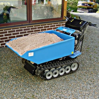 Raupentransporter mit Kippmulde